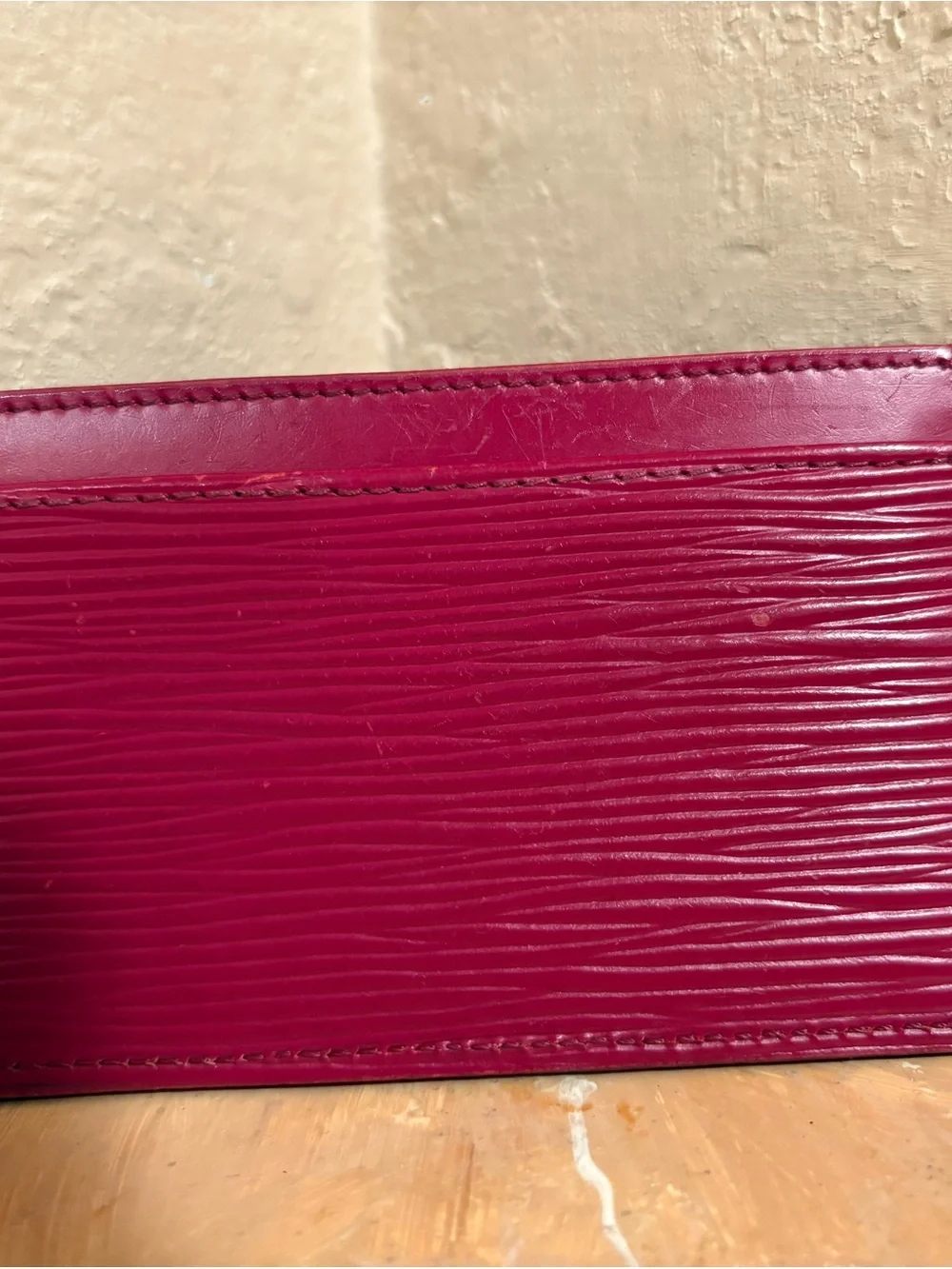 Louis Vuitton Red Epi Leather Card Holder